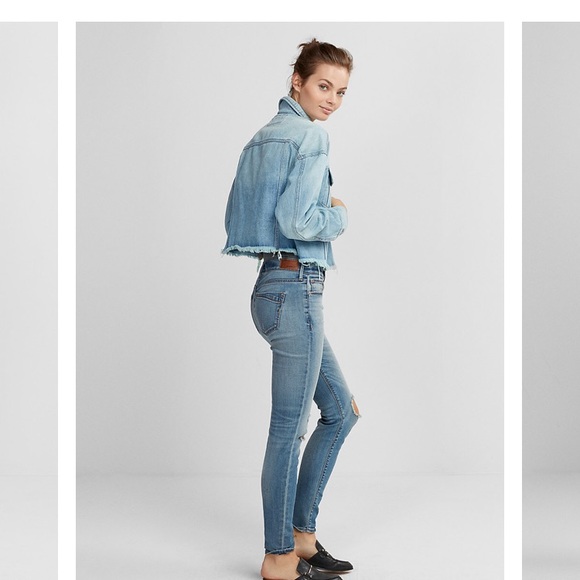 Express Midrise Distressed Skinny Jean Legging - Picture 4 of 6